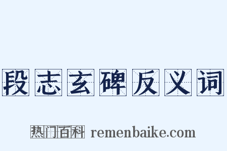 段志玄碑反义词是什么意思的图片